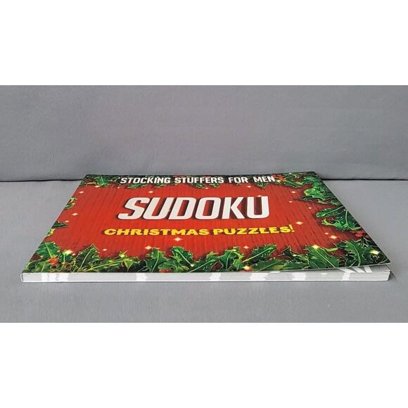 Stocking Stuffers for Men Christmas Sudoku Puzzles Book Paperback Unused - Picture 7 of 12